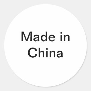 Feito na etiqueta de China