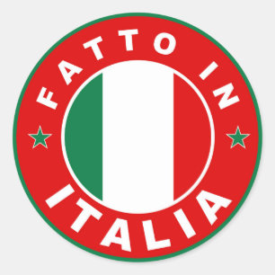feito no fatto italia da etiqueta da bandeira de