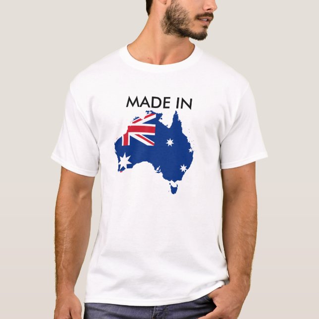 Feito no nascer da camisa de Austrália e no Aussie (Frente)