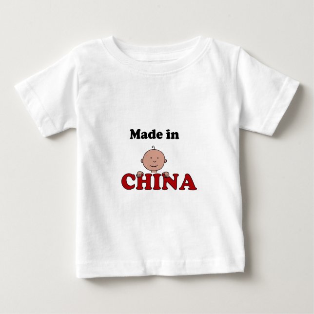 feito no t-shirt da criança de China (Frente)