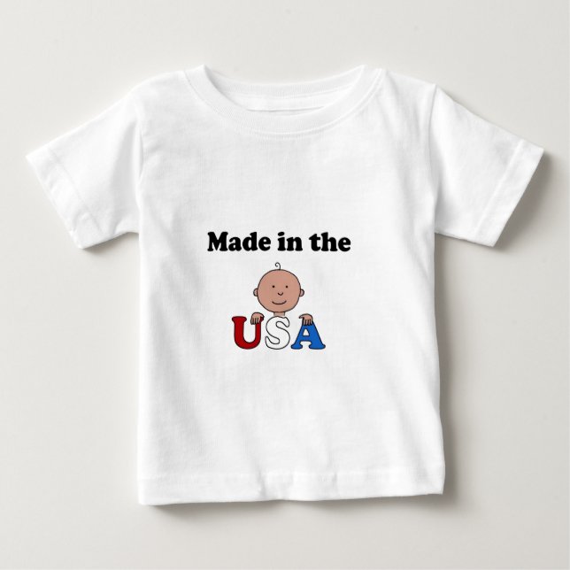 feito no t-shirt das crianças dos EUA (Frente)
