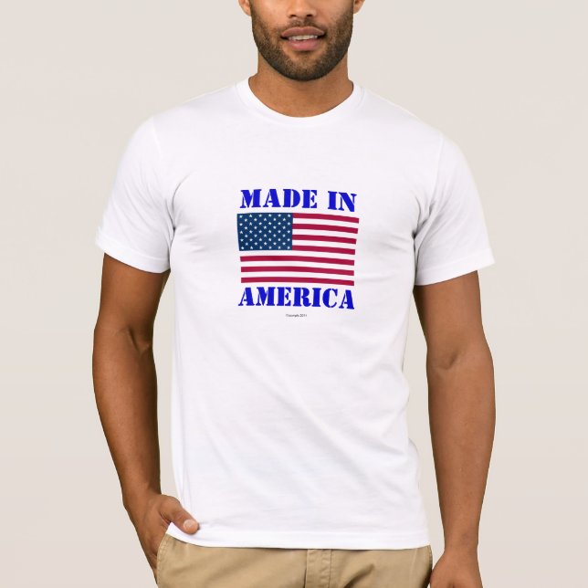 Feito no t-shirt de América (Frente)