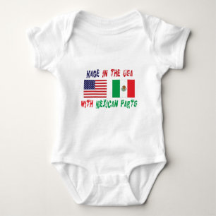 Feito nos EUA com mexicano parte o t-shirt do beb