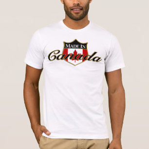 "Feito t-shirt de Canadá"