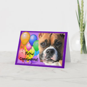 Felice Compleanno Birthday Boxer cartão de saudaçã