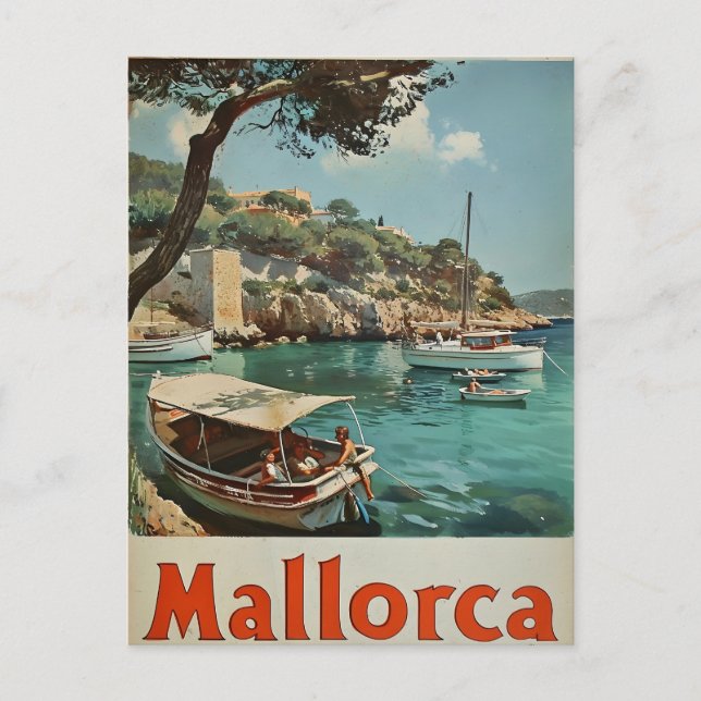 Felicidade Costeira de Maiorca Cartão Postal Antig (Frente)