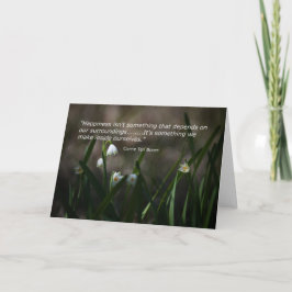 Felicidade dentro do cartão de nota