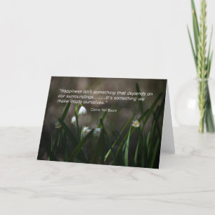 Felicidade dentro do cartão de nota