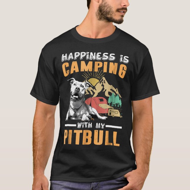 Felicidade é Acampar Com a Minha Camiseta de Cacho (Frente)