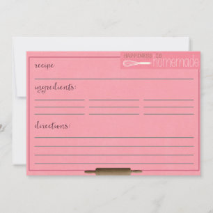 Felicidade é Cartões de Receita Homemada