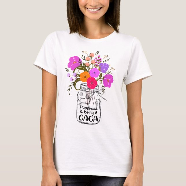 Felicidade é ser uma camisa de presente gagá (Frente)