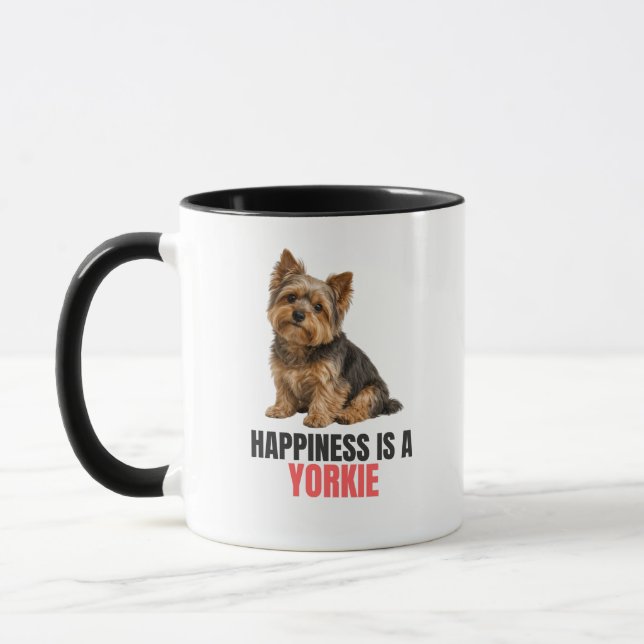 Felicidade É um Caneca Yorkie – Yorkshire Terrier (Esquerda)