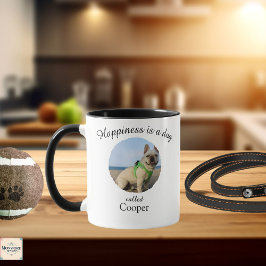 Felicidade é uma Caneca Personalizada de Cachorro