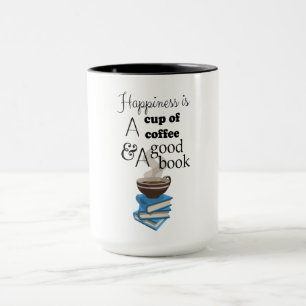 Felicidade é uma xícara de café e um bom livro