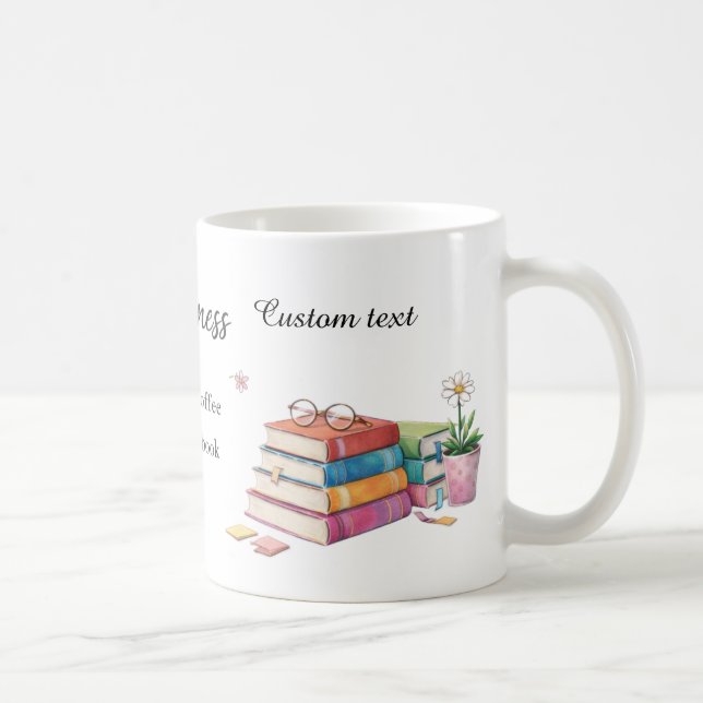 Felicidade É uma Xícara de Café & um Bom Livro Can (Direita)