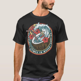 Felicidade vem nas ondas - surfando T-Shirt