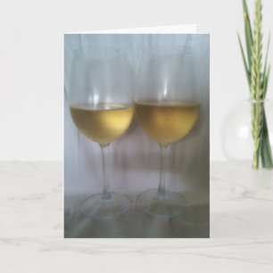 Felicidades! Chardonnay para dois cartões de sauda