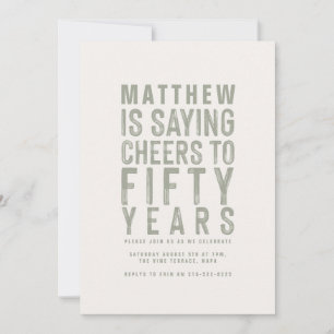 Felicidades coloridas para cinquenta anos de anive