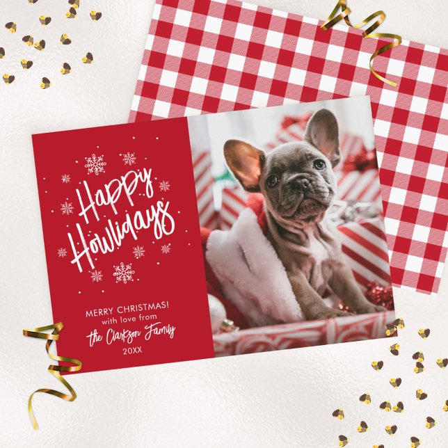 Felicidades Howlidays Convite de Foto de Floco de  (Criador carregado)