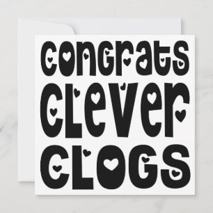 Felicita o Clever Clogs Texto Corações Formando Ex