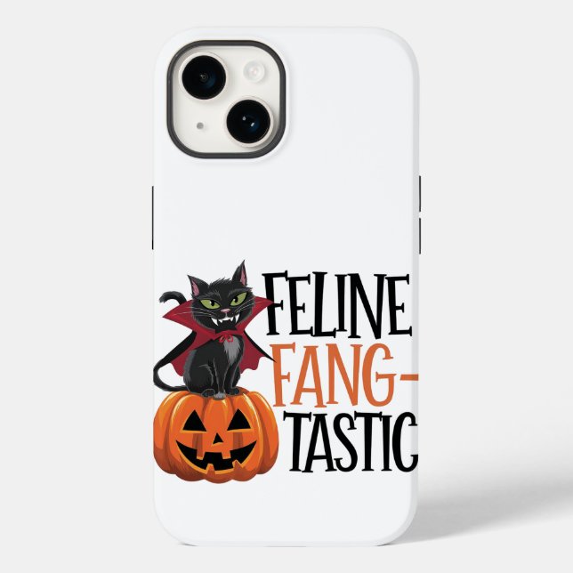 Feline Fang-tastic Halloween Vamire Cat Design (Verso)