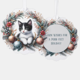 Felino Festivo em Férias - Ornamento