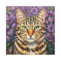 Felino & Floral | Arte de Gato Artístico Fofo