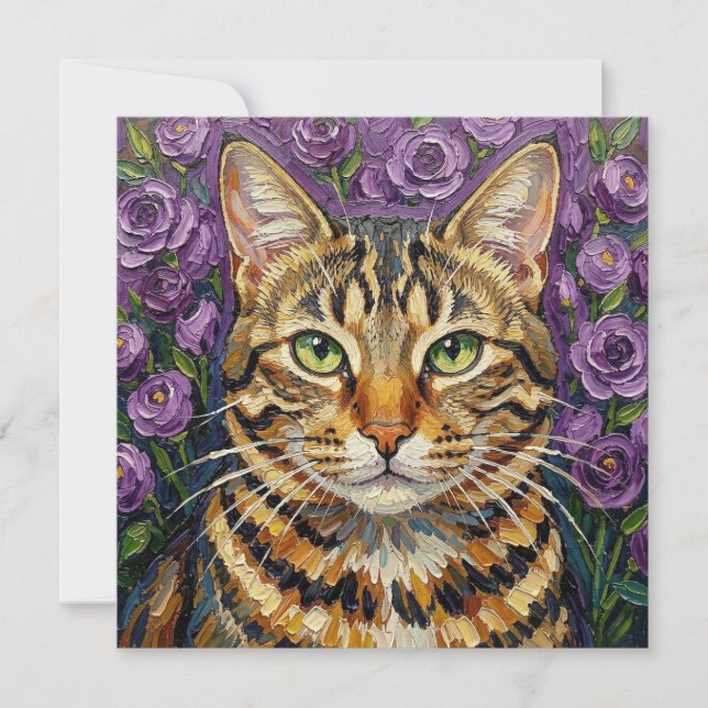 Felino & Floral | Arte de Gato Fofo  (Frente)