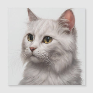 Felino Gracioso: Um Impressão de Arte Branca