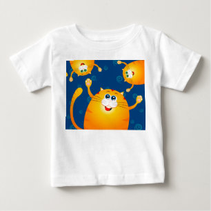 Felinos engraçados, camiseta para bebês
