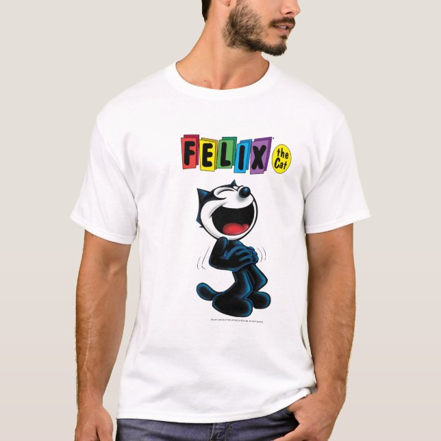 Felix de riso o t-shirt do gato (Frente)