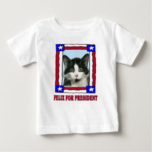 Felix louco o gato para o presidente T-shirt