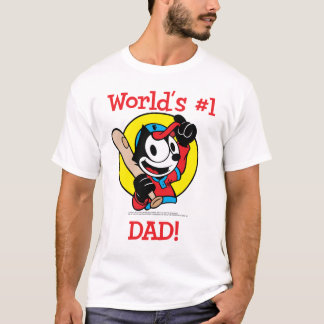 Felix o mundo do gato # 1 t-shirt do pai