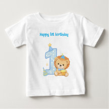 Feliz 1º Aniversário Camiseta de Criança Leão