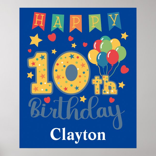 Feliz 10º Aniversário Poster (Frente)