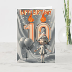 Feliz 10º Cartão de Aniversário