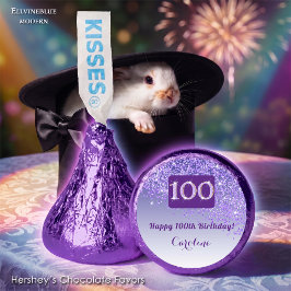 Feliz 100º Aniversário Purple Glitter Sweet