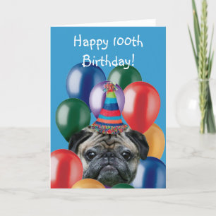 Feliz 100º Cartão de Boas-Vindas de Aniversário