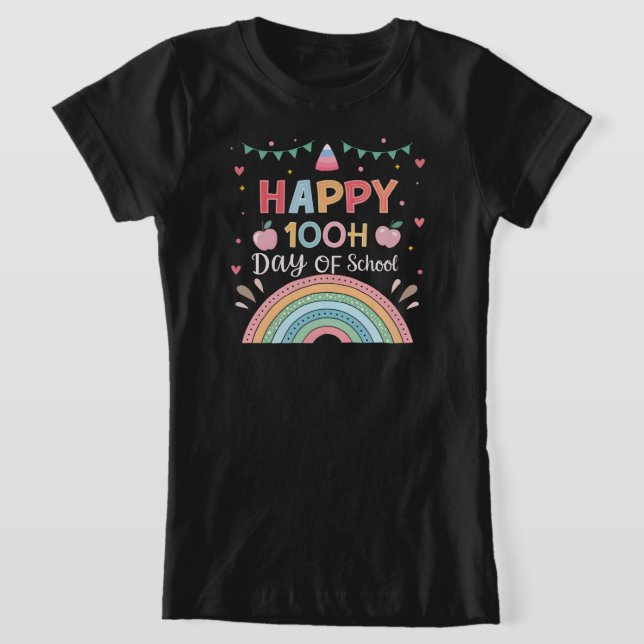 Feliz 100º Dia de Camisa Escolar para Bebês e Cria (Postura )