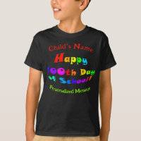 Feliz 100º Dia de Camiseta Colorida Criança Divert
