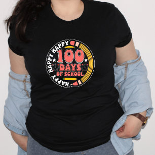 Feliz 100 Dias de Escola Camiseta Eu Professor