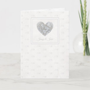 Feliz 15º Aniversário de Casamento cartão de coraç
