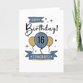 Feliz 16º Cartão de Aniversário