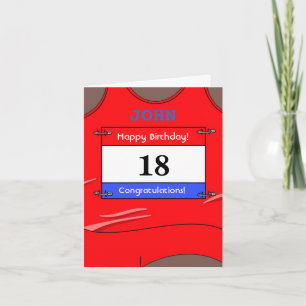 Feliz 18º Cartão de Aniversário para um corredor