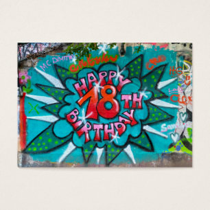 Feliz 18.º Grafite de aniversário