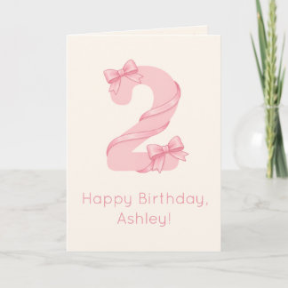 Feliz 2º Aniversário Cartão Personalizado para Beb