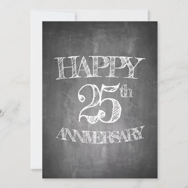 Feliz 25 do conselho de giz (Frente)