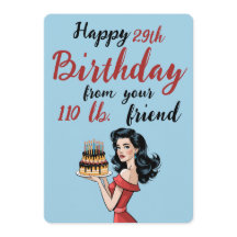 Feliz 29º aniversário do seu amigo 110 lb Engraçad