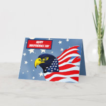 Feliz 4 de julho, águia, cartão postal vintage