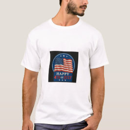 Feliz 4 de julho, camisa patriótica de T